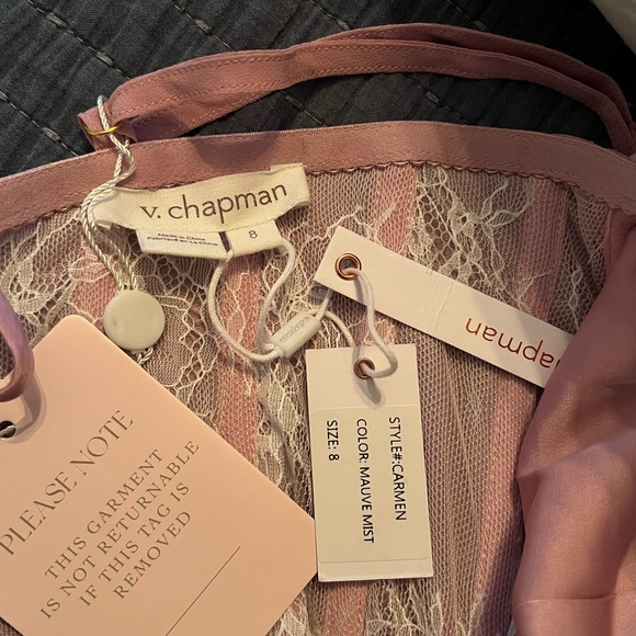 V chapman Carmen dress in mauve mist - Picture 5 of 5